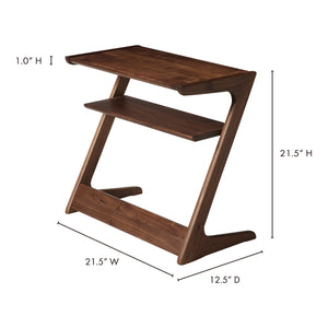 Moe's Home Sakai Accent Table in Walnut Brown (21.5' x 21.5' x 12.5') - BC-1093-03