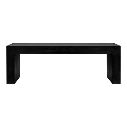 Moe's Home Lazarus Bench in Black (18.5" x 55.25" x 15.75") - BQ-1005-02