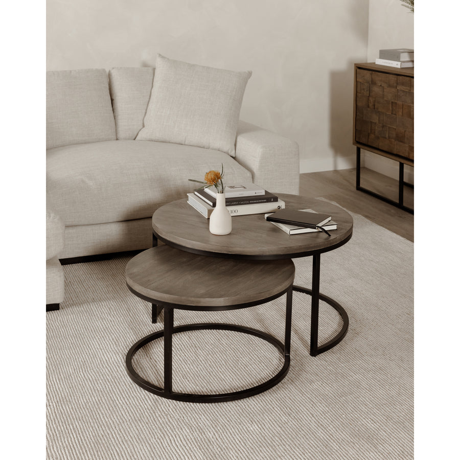 Moe's Home Drey Coffee Table in Grey (17' x 31.5' x 31.5') - BV-1011-15
