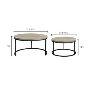 Moe's Home Drey Coffee Table in Grey (17' x 31.5' x 31.5') - BV-1011-15