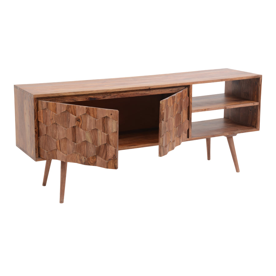 Moe's Home O2 Media Console in Natural (24' x 57.5' x 14') - BZ-1020-24