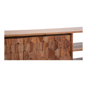 Moe's Home O2 Media Console in Natural (24' x 57.5' x 14') - BZ-1020-24