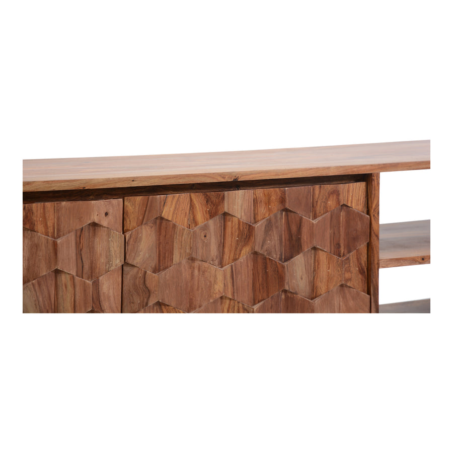 Moe's Home O2 Media Console in Natural (24' x 57.5' x 14') - BZ-1020-24