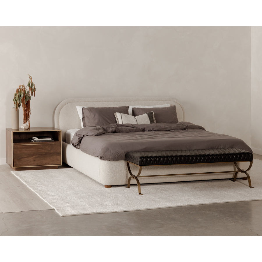 Moe's Home Focus Nightstand in Brown & Brass (22' x 28' x 18') - BZ-1078-20