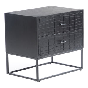 Moe's Home Atelier Nightstand in Black (21.5' x 23.5' x 15.5') - BZ-1112-02