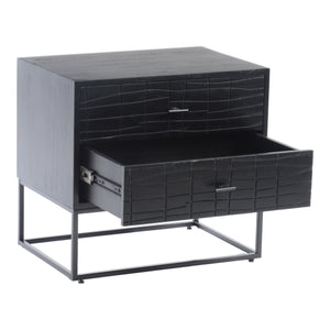 Moe's Home Atelier Nightstand in Black (21.5' x 23.5' x 15.5') - BZ-1112-02