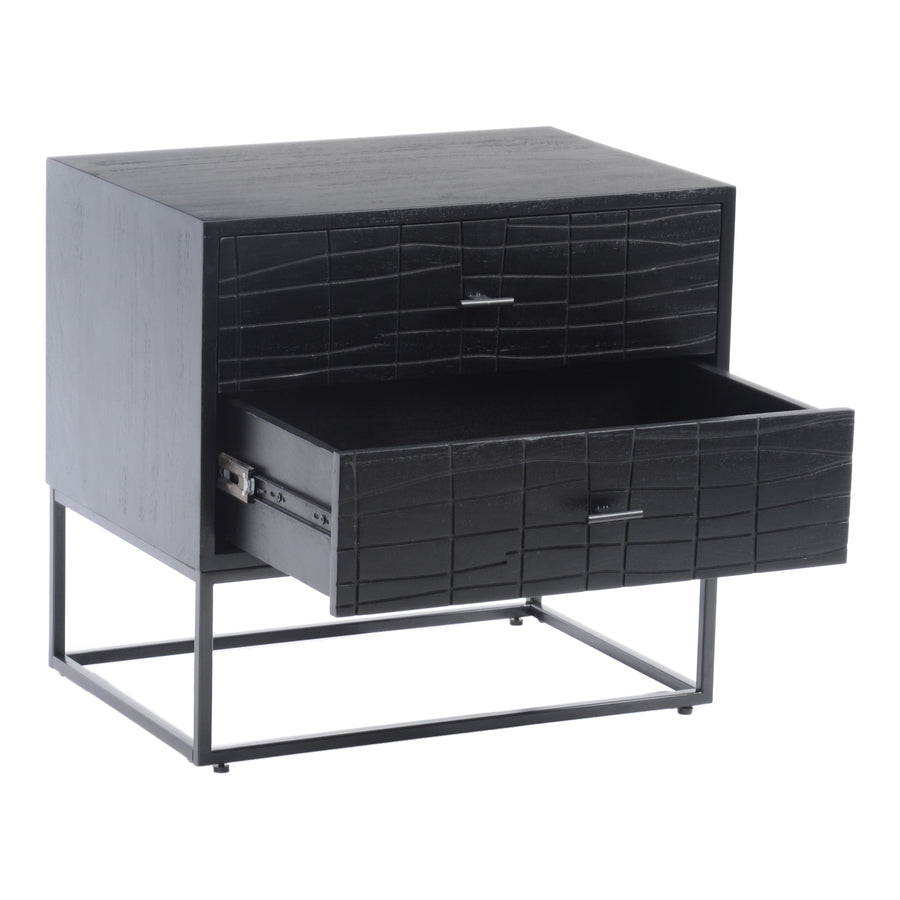 Moe's Home Atelier Nightstand in Black (21.5' x 23.5' x 15.5') - BZ-1112-02
