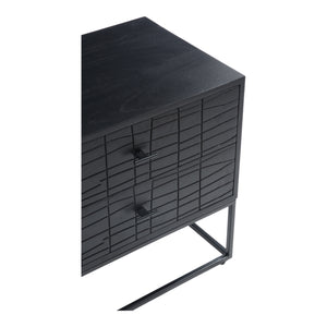 Moe's Home Atelier Nightstand in Black (21.5' x 23.5' x 15.5') - BZ-1112-02