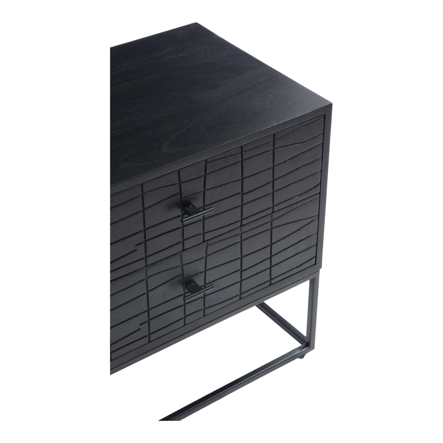 Moe's Home Atelier Nightstand in Black (21.5' x 23.5' x 15.5') - BZ-1112-02