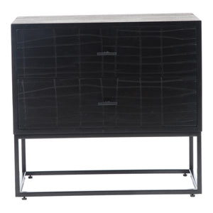 Moe's Home Atelier Nightstand in Black (21.5' x 23.5' x 15.5') - BZ-1112-02