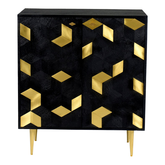Moe's Home Sapporo Storage Cabinet in Black (39.5" x 35" x 18") - BZ-1121-02