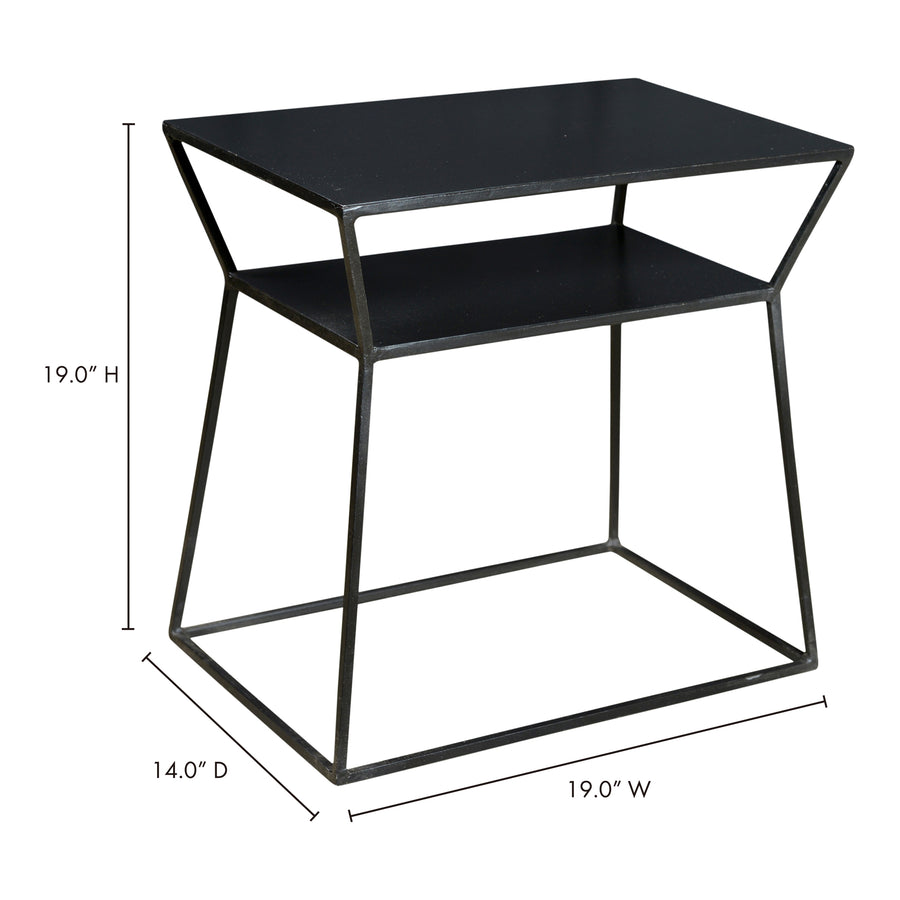 Moe's Home Osaka End Table in Black (19' x 19' x 14') - DR-1178-02