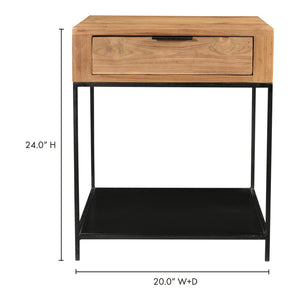 Moe's Home Joliet End Table in Natural (24' x 20' x 20') - DR-1323-24