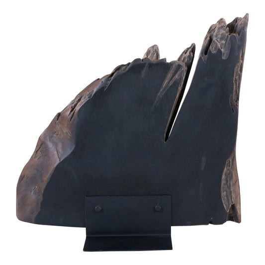 Moe's Home Reclaimed Sculpture in Black (20" x 20" x 22") - EI-1067-01