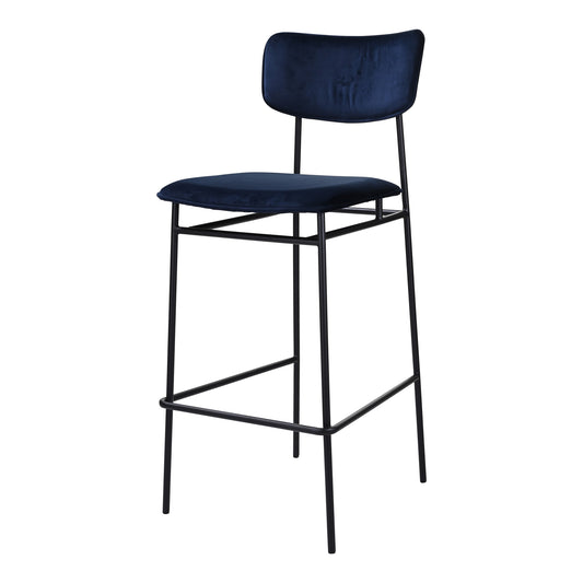 Moe's Home Sailor Bar Stool in Blue (42.5" x 18.1" x 21.5") - EQ-1014-26