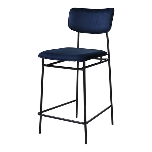 Moe's Home Sailor Counter Stool in Blue (42.5" x 18.1" x 21.5") - EQ-1015-26