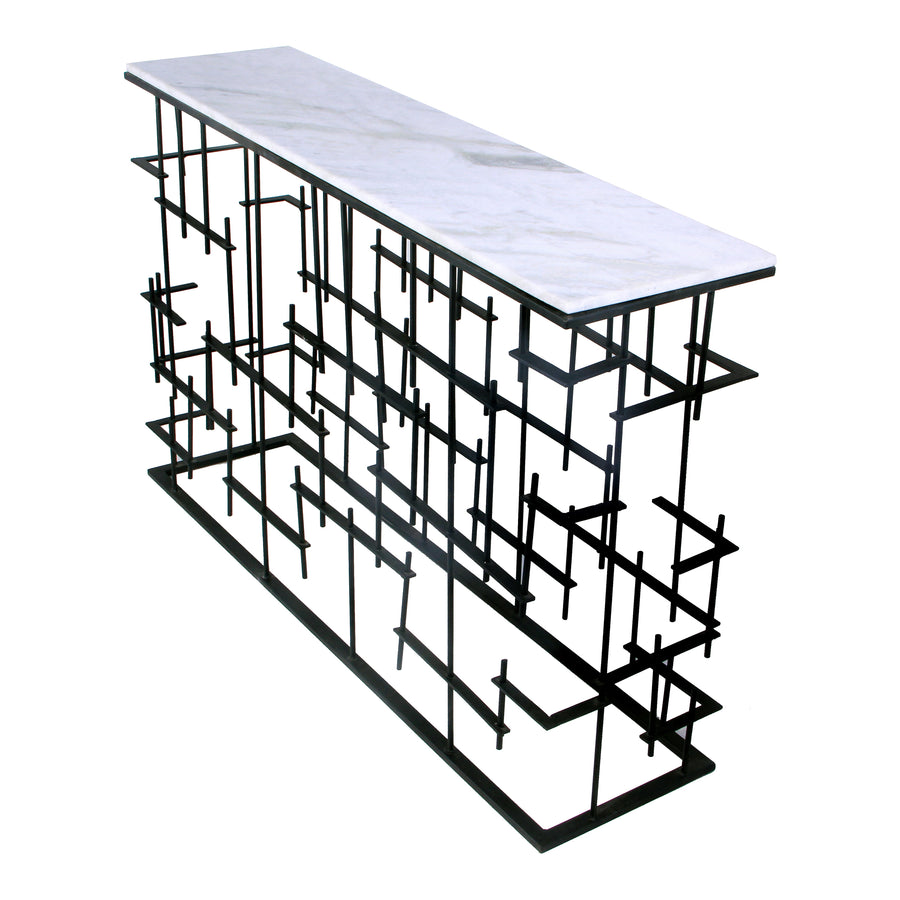 Moe's Home Matrix Console Table in Grey (30' x 48' x 12') - FI-1002-02