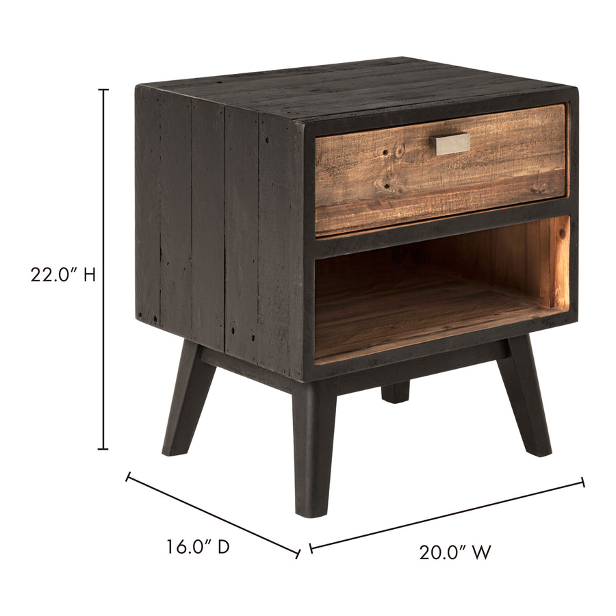 Moe's Home Nova Nightstand in Black (22' x 20' x 16') - FR-1002-02