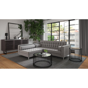 Moe's Home Covella Sectional in Grey (25' x 40' x 37') - FW-1003-29