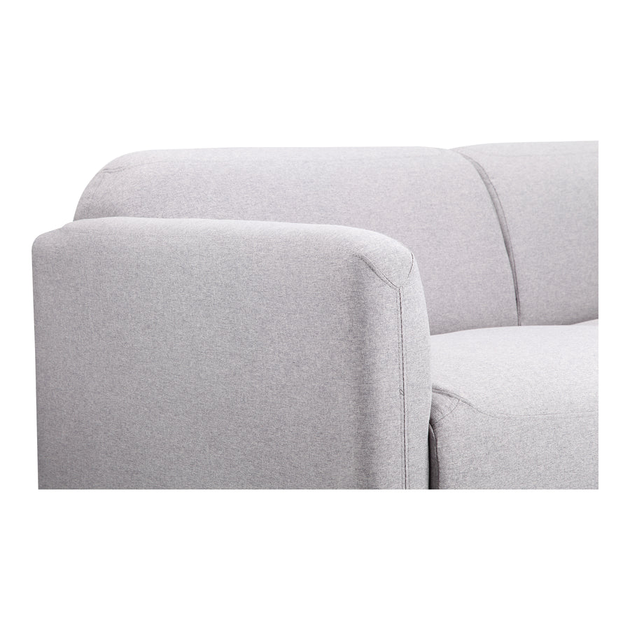 Moe's Home Peppy Sofa in Grey (30.5' x 76' x 34.5') - FW-1006-15