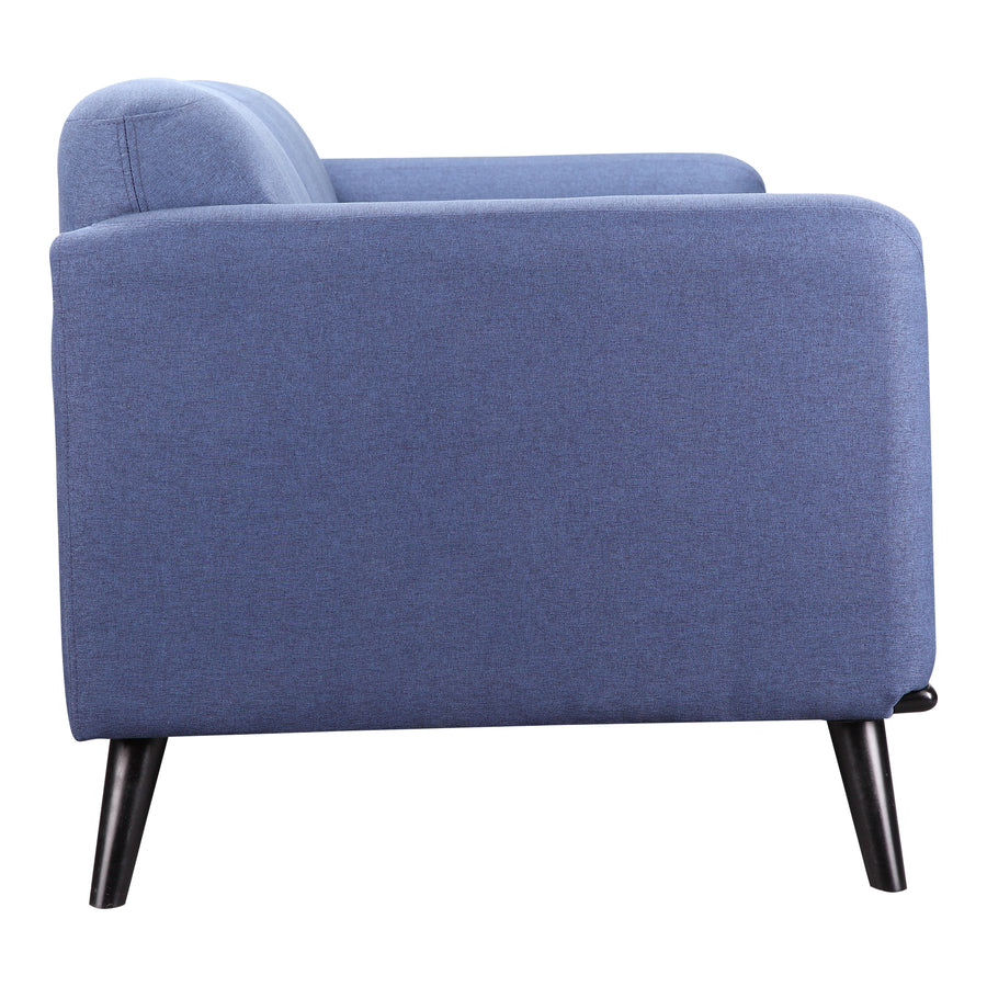 Moe's Home Peppy Sofa in Blue (30.5' x 76' x 34.5') - FW-1006-26