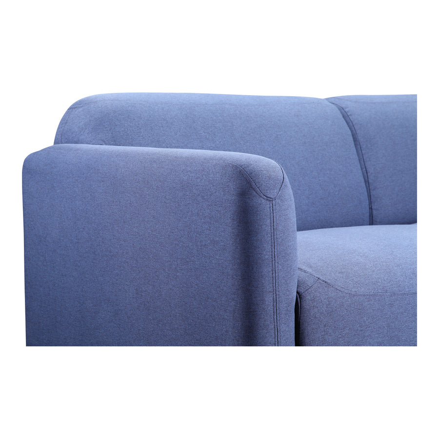 Moe's Home Peppy Sofa in Blue (30.5' x 76' x 34.5') - FW-1006-26