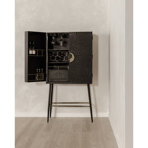 Moe's Home Hope Storage Cabinet in Black (70.4' x 36.4' x 19.5') - GK-1014-02