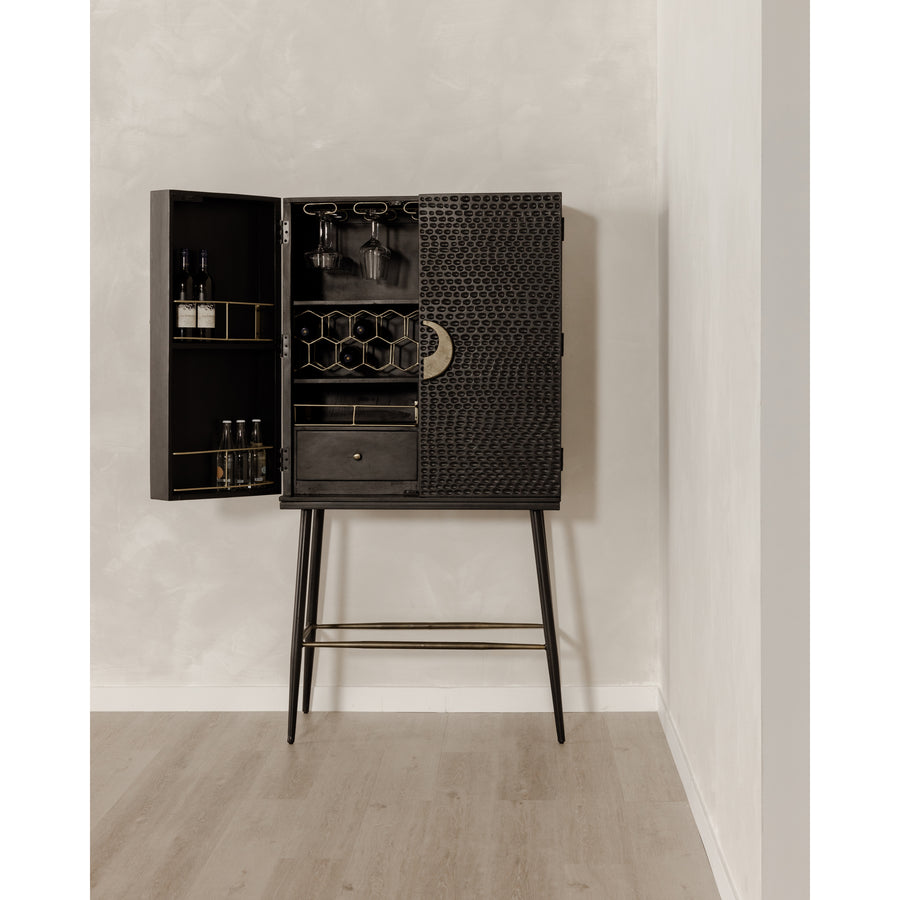 Moe's Home Hope Storage Cabinet in Black (70.4' x 36.4' x 19.5') - GK-1014-02