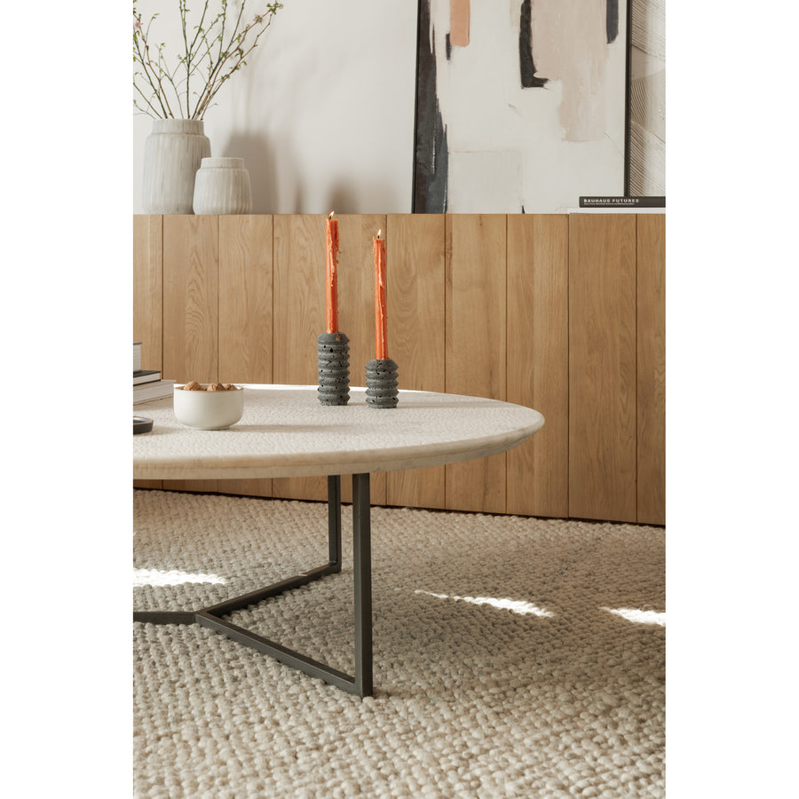 Moe's Home Chloe Coffee Table in White (15' x 48' x 48') - GK-1110-18