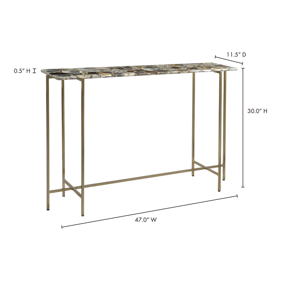 Moe's Home Agate Console Table in Multicolor (30' x 47' x 11.5') - GZ-1006-37