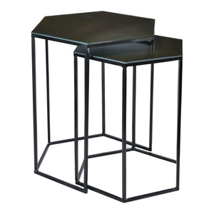 Moe's Home Polygon Accent Table in Black (21' x 16' x 18.5') - GZ-1008-02