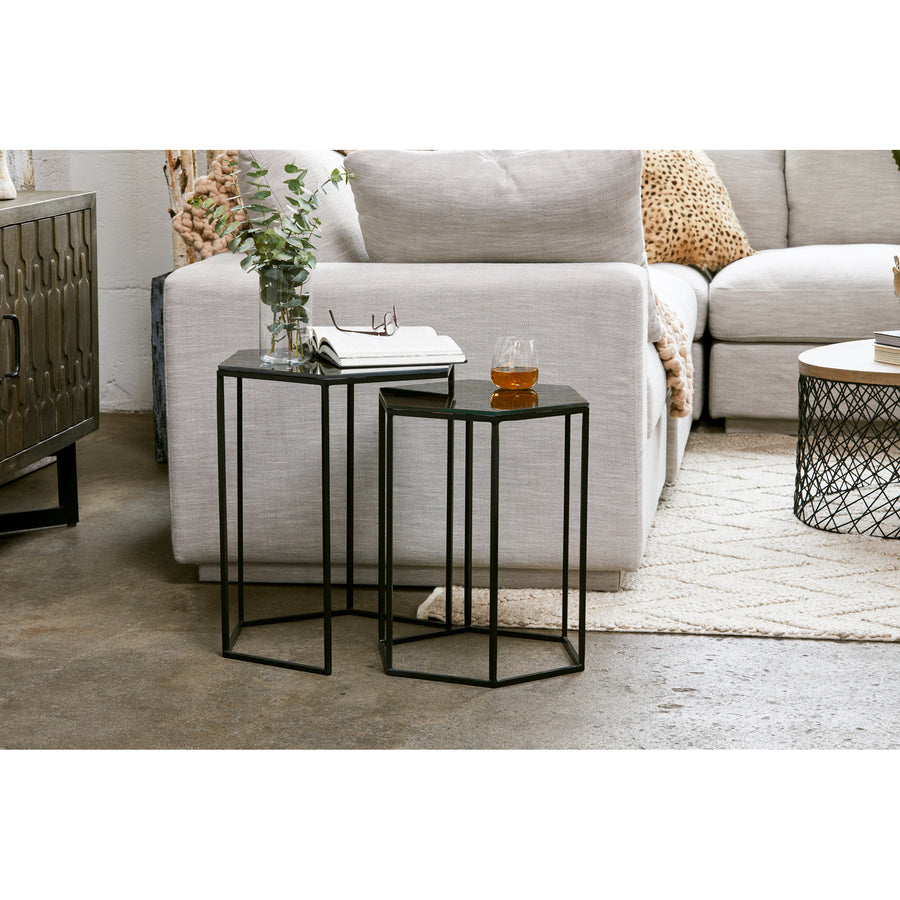 Moe's Home Polygon Accent Table in Black (21' x 16' x 18.5') - GZ-1008-02