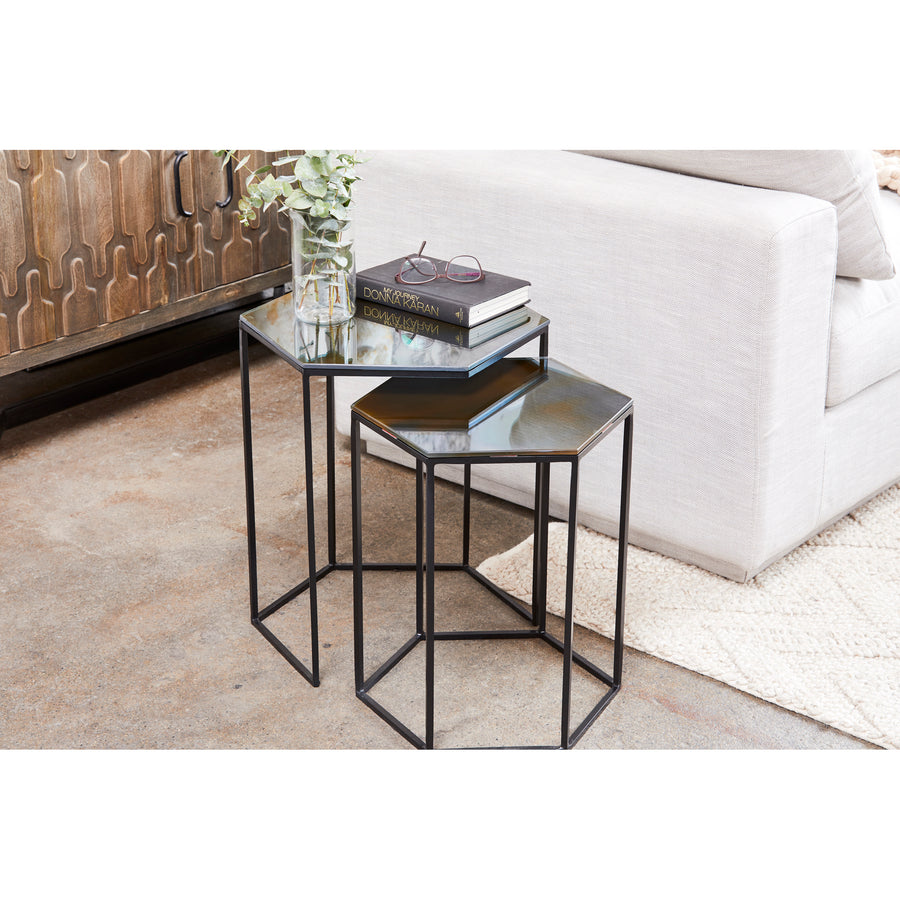Moe's Home Polygon Accent Table in Black (21' x 16' x 18.5') - GZ-1008-02