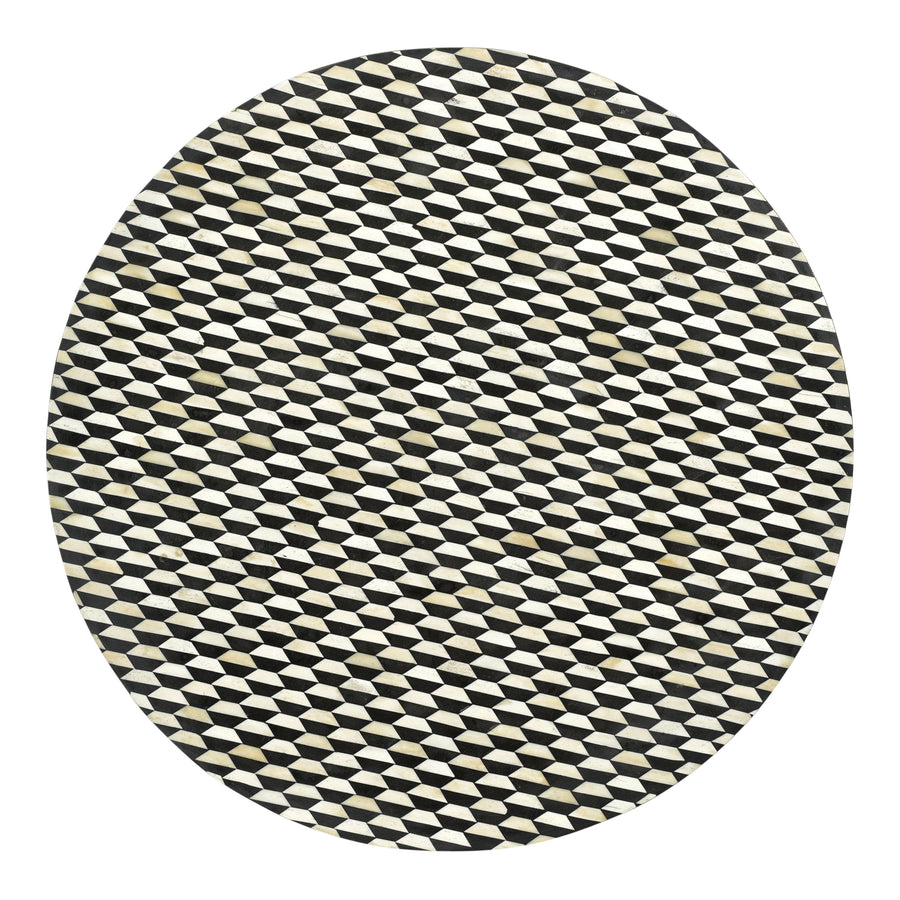 Moe's Home Optic Coffee Table in Brass, Black & White (16' x 31.5' x 31.5') - GZ-1010-43