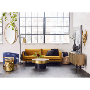 Moe's Home Optic Coffee Table in Brass, Black & White (16' x 31.5' x 31.5') - GZ-1010-43