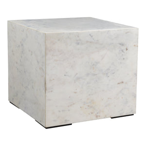 Moe's Home Nash End Table in White (16' x 18' x 18') - GZ-1135-18