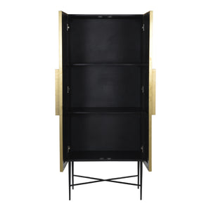 Moe's Home Brogan Storage Cabinet in Gold (71' x 29.5' x 16.5') - GZ-1138-51