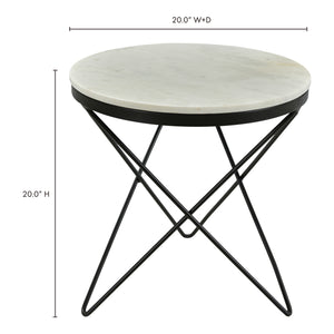 Moe's Home Haley End Table in Black & White (20' x 20' x 20') - IK-1001-02