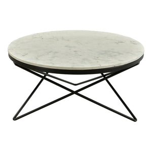 Moe's Home Haley Coffee Table in Black & White (16' x 32' x 32') - IK-1002-02