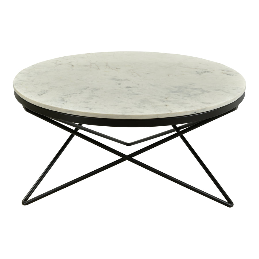 Moe's Home Haley Coffee Table in Black & White (16' x 32' x 32') - IK-1002-02