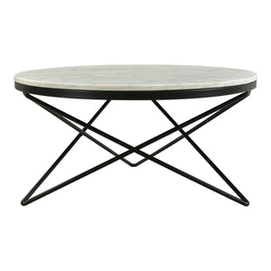 Moe's Home Haley Coffee Table in Black & White (16' x 32' x 32') - IK-1002-02