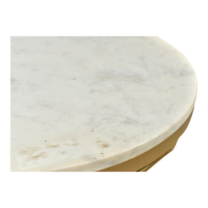 Moe's Home Haley Coffee Table in Gold & White (16' x 32' x 32') - IK-1002-18