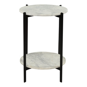 Moe's Home Melanie Accent Table in White (24' x 18' x 18') - IK-1018-18