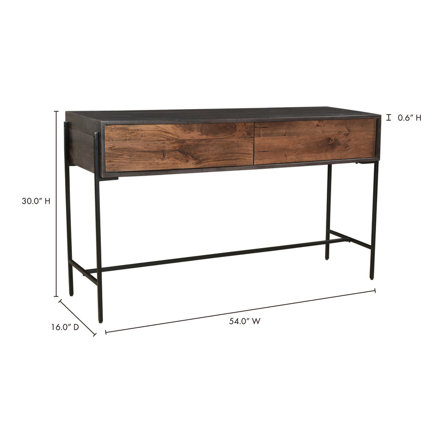 Moe's Home Tobin Console Table in Brown (30' x 54' x 16') - JD-1003-12