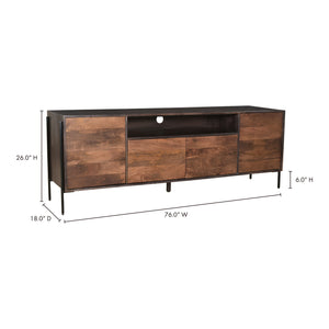 Moe's Home Tobin Media Console in Brown (26' x 76' x 18') - JD-1004-12