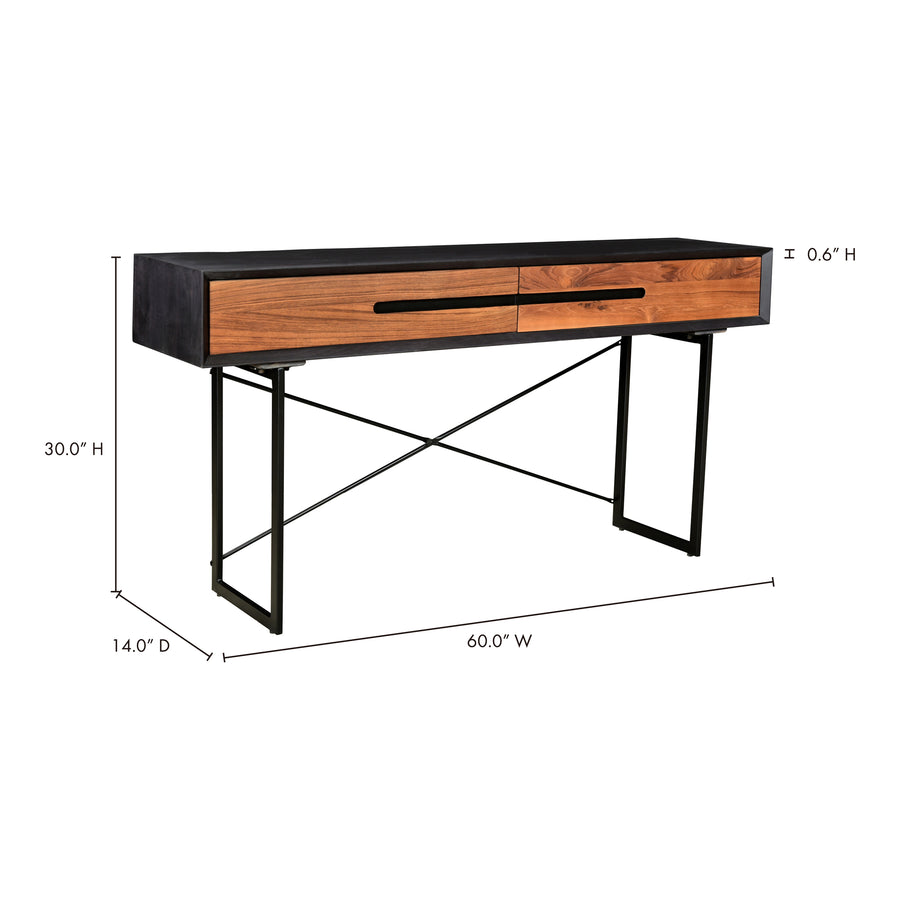 Moe's Home Vienna Console Table in Brown (30' x 60' x 14') - JD-1015-21