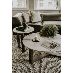 Moe's Home Jinxx End Table in White & Charcoal Grey (20' x 20' x 20') - JD-1019-07