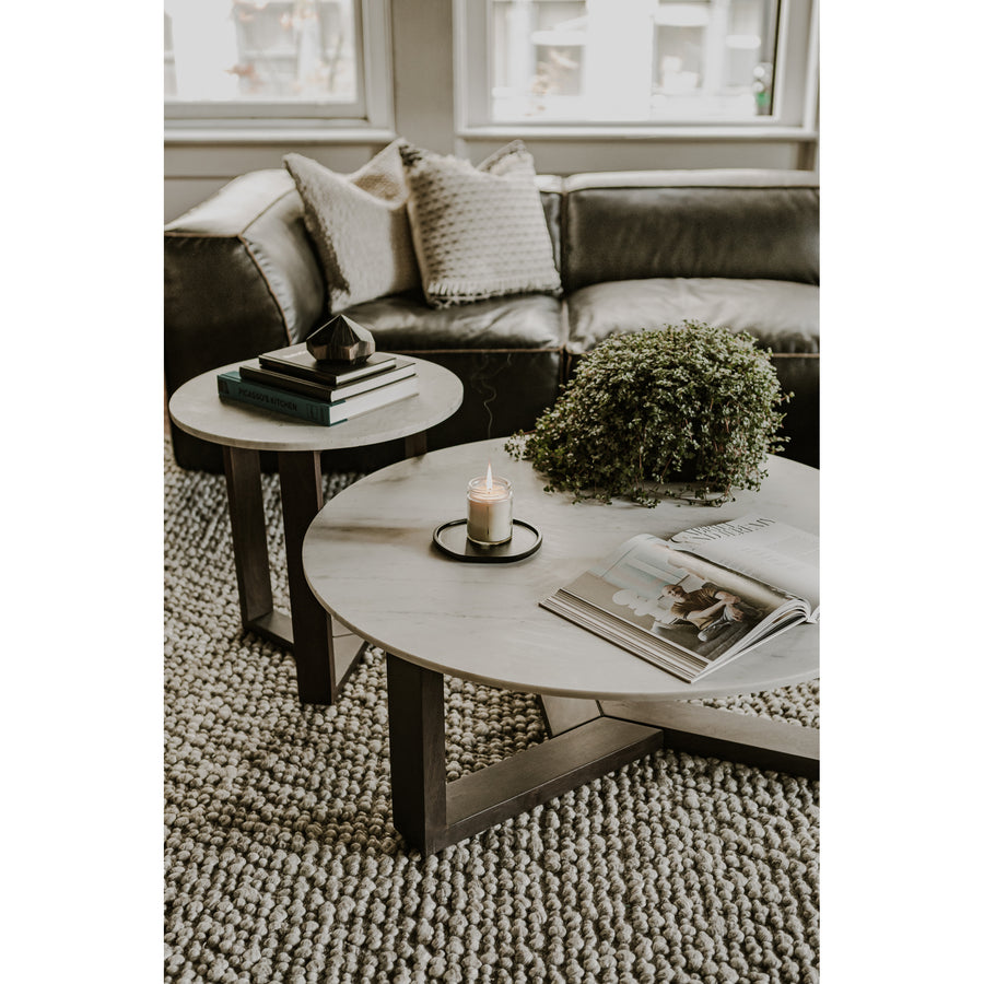 Moe's Home Jinxx End Table in White & Charcoal Grey (20' x 20' x 20') - JD-1019-07