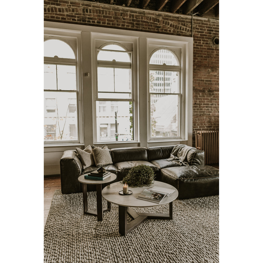 Moe's Home Jinxx End Table in White & Charcoal Grey (20' x 20' x 20') - JD-1019-07