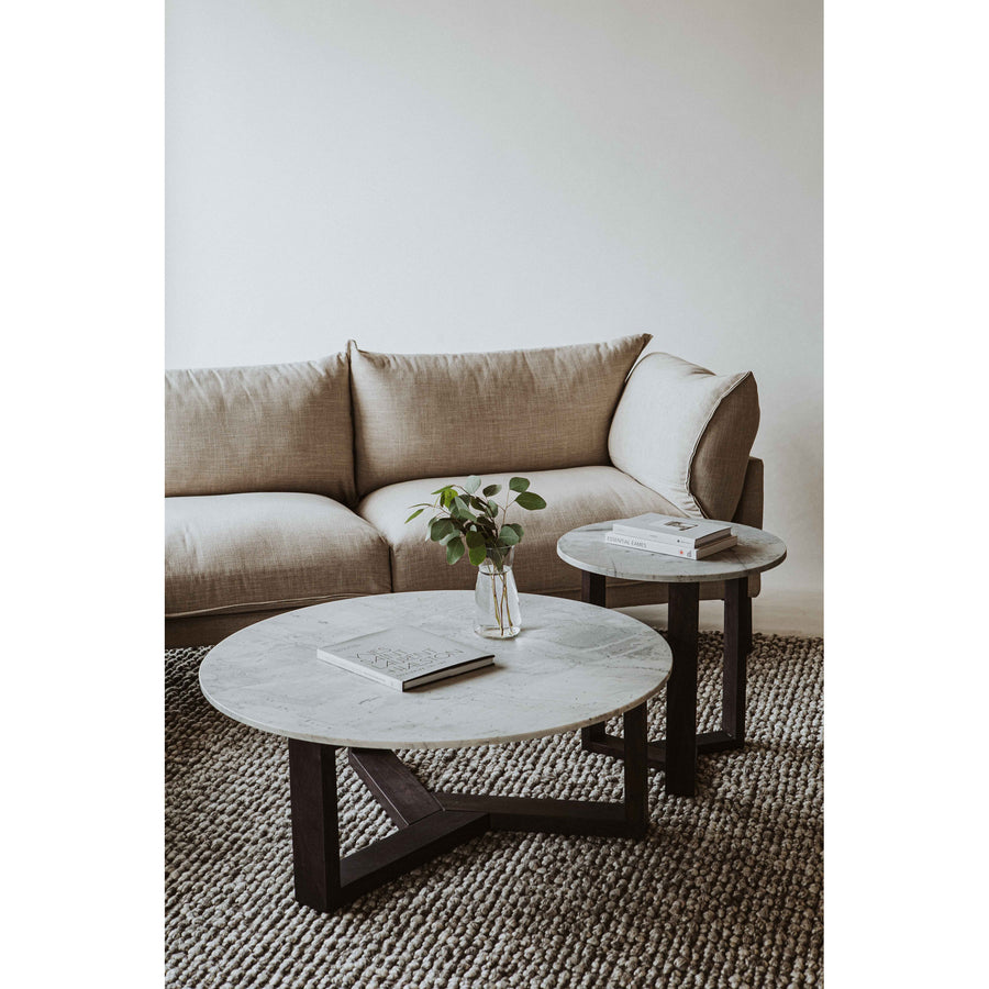 Moe's Home Jinxx End Table in White & Charcoal Grey (20' x 20' x 20') - JD-1019-07